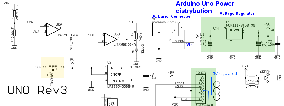 Arduino Uno Power Scheme